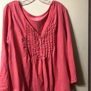 Peach colored Lane Bryant top